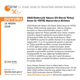 ÖSYM’den Türkiye’de bir ilk: e-YDTS başvuruları açıldı