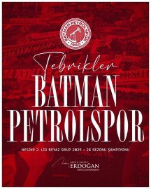 Cumhurbaşkanı Erdoğan’dan Batman Petrolspor’a tebrik mesajı