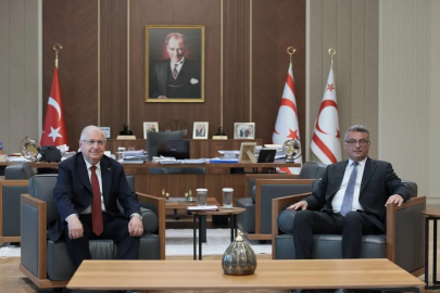 Bakan Güler, KKTC Cumhurbaşkanı Erhürman ile bir araya geldi
