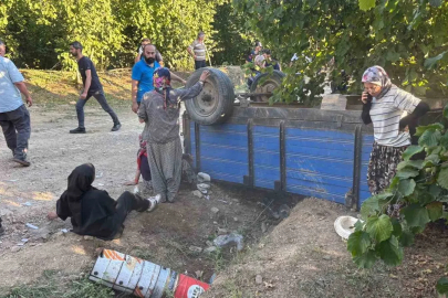 Sakarya’da fındık işçilerini taşıyan traktör devrildi: 18 yaralı
