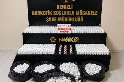 Denizli’de 104 bin sentetik hapla yakalanan 4 şüpheli tutuklandı
