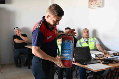 Manisa Büyükşehir Belediyesi personeline nefes kesen tatbikat
