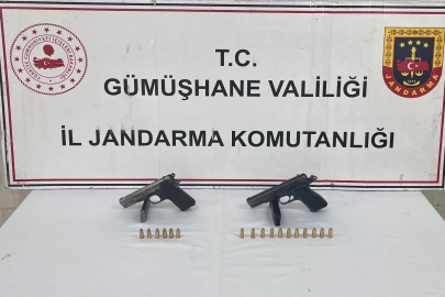 Gümüşhane’de 2 ruhsatsız tabanca ele geçirildi
