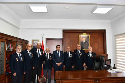 Kıbrıs Gazilerinden Kaymakam Köksal’a Ziyaret
