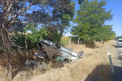 Konya’da otomobil takla attı: 2 çocuk yaralı
