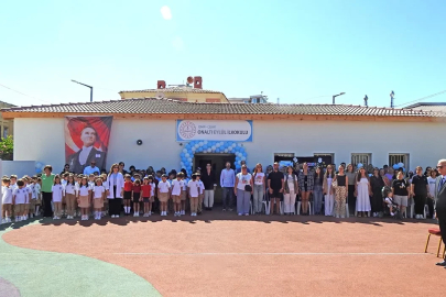 Çeşme’de İlköğretim Haftası yenilenen 16 Eylül İlkokulu’nda kutlandı
