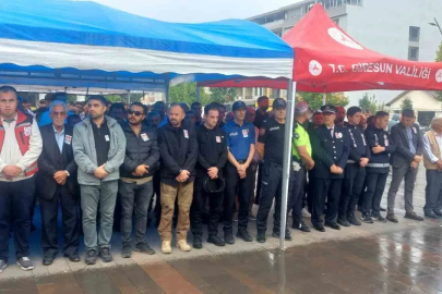 Şehit polis memuru ilk görev yeri Giresun’da son yolculuğuna uğurlandı
