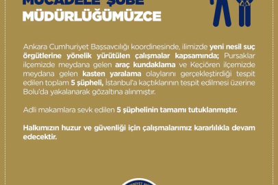 Ankara Emniyet’inden yeni nesil suç örgütlerine operasyon: 5 kişi tutuklandı
