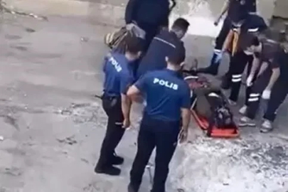 Polisten kaçan kadın dereye atladı, ayağını kırarak hastanelik oldu; o anlar kamerada
