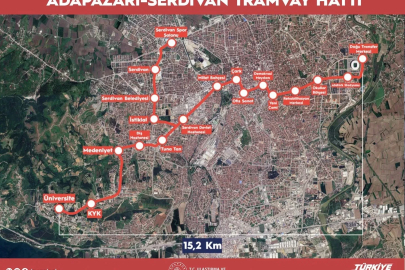 Bakan Uraloğlu: "15,2 kilometre uzunluğundaki Adapazarı-Serdivan Tramvay Hattımızı 19 istasyonla hizmete sunacağız"
