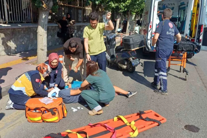 Panik fren kaza getirdi: 1 yaralı
