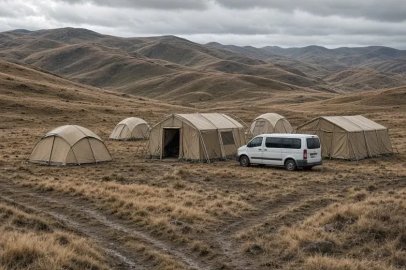 Erzincan yaylalarında çadırları sel suları bastı
