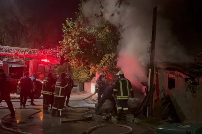 Erzincan’da müstakil evin odunluğunda yangın
