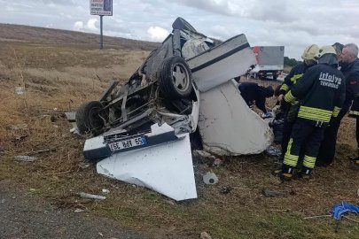 Muratlı - Tekirdağ yolunda feci kaza: 1 ölü, 3 yaralı
