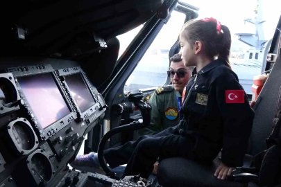 Uçakları camdan izliyordu, TEKNOFEST’te kokpite oturdu: 6 yaşındaki Meryem’in F-16 hayali
