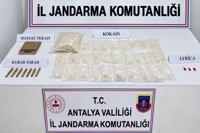 Antalya’da 3 kilogram kokain ele geçirildi

