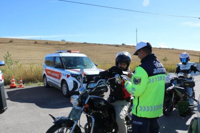 Bayburt’ta motosiklet ve motorlu bisikletler denetlendi
