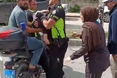 Polis, bilinci kapanan bebeği motosikletle hastaneye yetiştirdi
