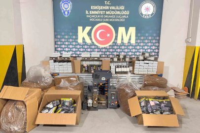Eskişehir’de kaçak tütün ve alkol operasyonu
