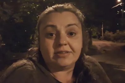 Mahalleye inen ayı, işe giden kadının karşısına çıktı
