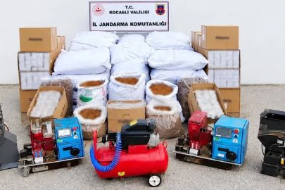 Kocaeli’de 2 milyon 450 bin liralık tütün ve makaron ele geçirildi
