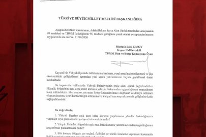 Baki Ersoy’dan Yahyalı’ya açık cezaevi yatırımı için soru önergesi
