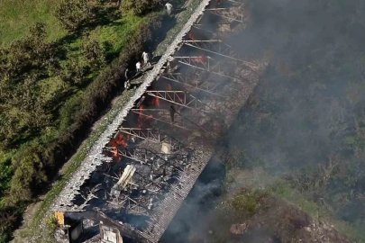 Düzce’de yangının çıktığı fabrika kullanılamaz hale geldi
