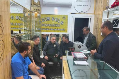Emniyet Müdürü Mutlu ve DİKO Başkanı Sanal iş yeri kurşunlanan kuyumcu ile görüştü
