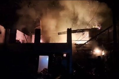 Ev alevlere teslim oldu, hayvanlar son anda kurtarıldı
