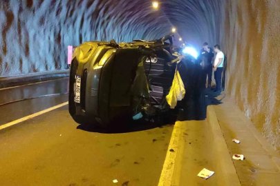 Eynesil tünelinde trafik kazası: 3 yaralı
