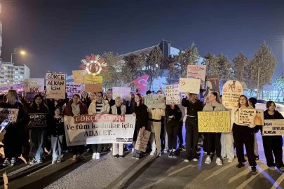 Sevgilisi tarafından öldürülen Gökçe için yürüyüş düzenlendi

