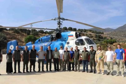 Muğla’da yangınla mücadele eden hava ekiplerine teşekkür belgesi
