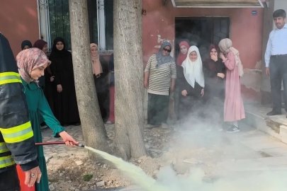 Anamur’da Kur’an kursunda yangın tatbikatı
