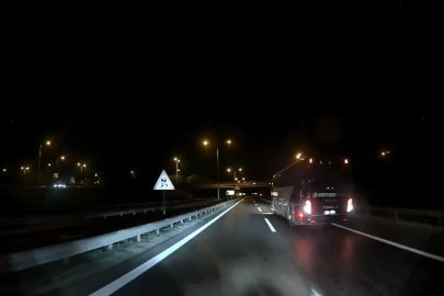 Yalova-Bursa kara yolunda faciadan dönülen anlar kamerada

