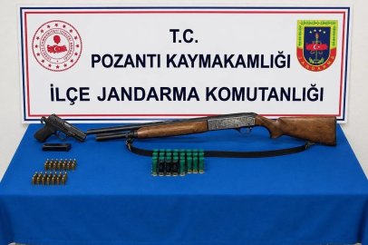 Pozantı’da tabanca, tüfek ve uyuşturucu ele geçirildi
