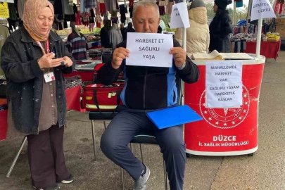 Çilimli’de vatandaşlara egzersiz yaptırıldı
