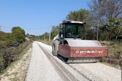 Kaymakçı ile Çalılık köyleri arasındaki yola soğuk asfalt

