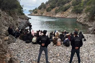 Fethiye’de 34’ü çocuk 62 düzensiz göçmen yakalandı

