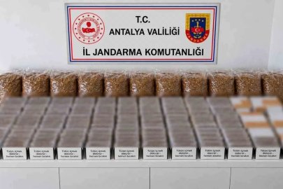 Antalya’da 1 ton kaçak tütün ile 10 bin makaron ele geçirildi
