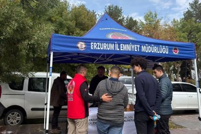 Erzurum’da üniversite öğrencilerine "El ele güvenli geleceğe" bilgilendirmesi

