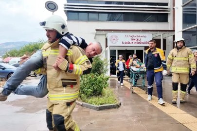 Tunceli’de deprem ve yangın tatbikatı

