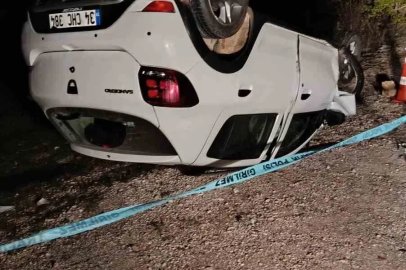 Takla atan otomobilin sürücüsü yaralandı
