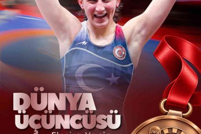 Milli güreşçi Elmira Yasin, dünya üçüncüsü oldu
