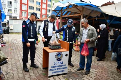 Terme semt pazarlarında denetimler devam ediyor
