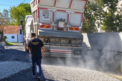 Yaka köyünde soğuk asfalt çalışması tamamlandı

