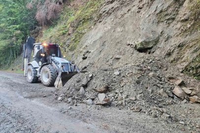Yağışlar heyelana neden oldu

