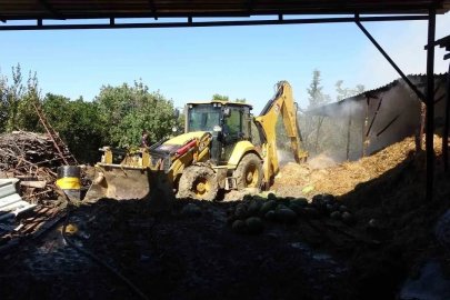 Antalya’da 2 yıl arayla ikinci kez yanan ahırda hayvanlar telef oldu
