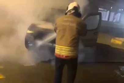 Seyir halindeki Doblo yandı

