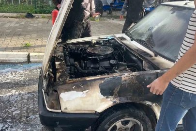 Karaman’da seyir halindeki otomobil alev aldı
