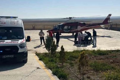 Kulu’da 70 yaşındaki hasta ambulans helikopterle sevk edildi
